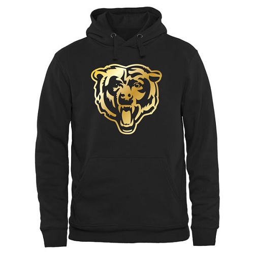 NFL Men's Chicago Bears Pro Line Black Gold Collection Pullover Hoodie